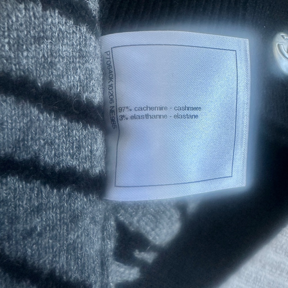 CHANEL Black and Gray Logo Hooded Jacket - Picture 7 of 8